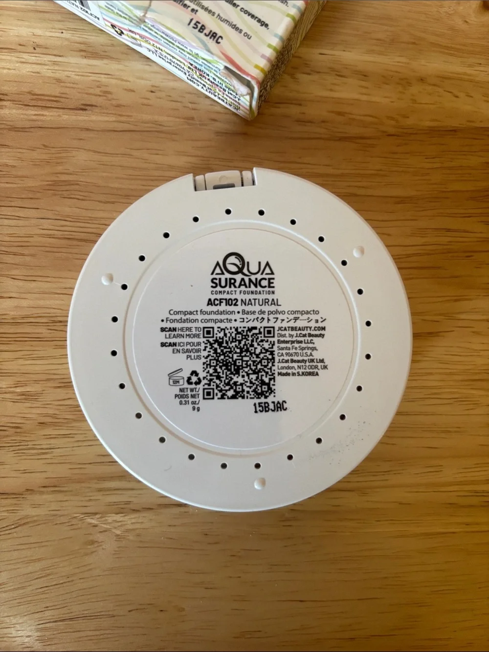 Aqua Surance Compact Powder Foundation, Shade Natural, NIB